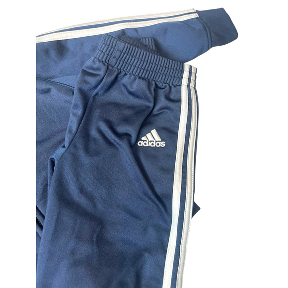 ADIDAS Baby Tricot Tracksuit Boys Size 18M Blue White Jacket Pants Kids Set - Picture 4 of 10